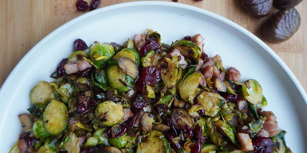 Christmas side dishes - brussel sprouts with pancetta. 