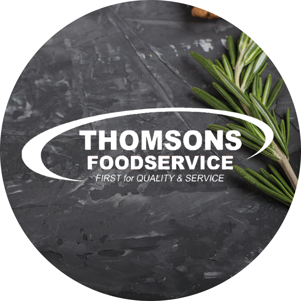 Thomsons Foodservice brochure page logo.